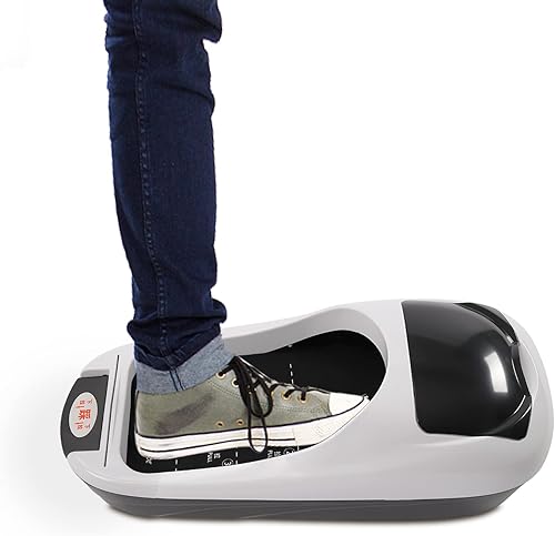 Máquina de película para zapatos, 23.62 x 11.02 x 6.69 pulgadas, dispensador automático de cubiertas de zapatos, dispensador portátil para zapatos