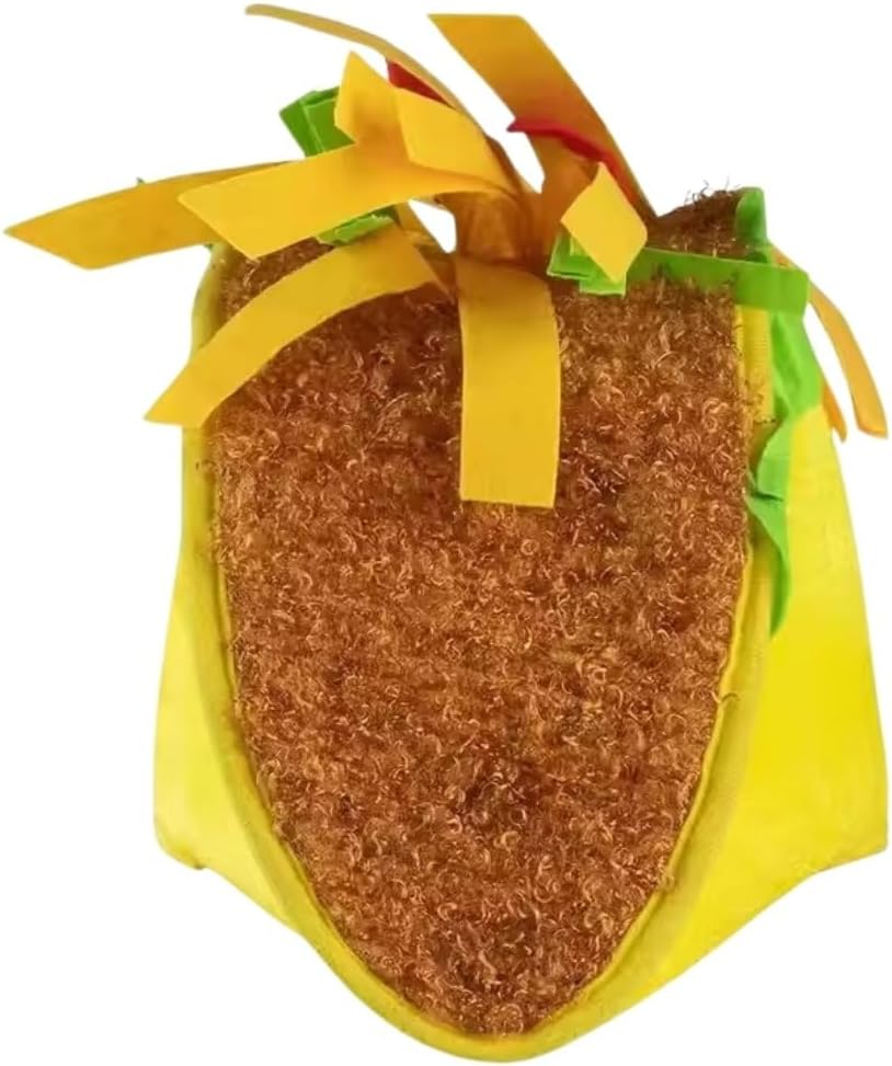 Multicolor Taco Fiesta Hat - 8" x 18" (1 Pc), Unique Costume Accessory, Perfect for Halloween, Birthdays & Themed Parties - Image 3