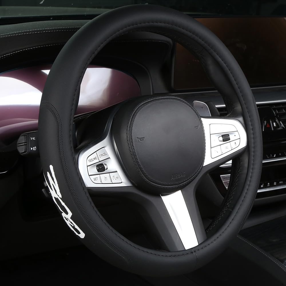 Microfiber Leather Steering Wheel Cover 15inch Breathable Compatible with Chrysler 300 300C/S Car Accessories