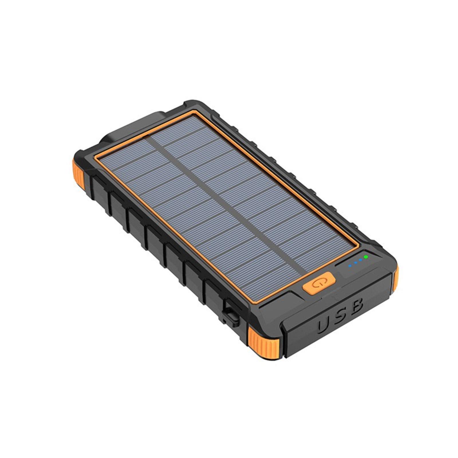 Banca di energia Solare Caricatore Portatile di Grande capacità Banca di Alimentazione Esterna LED Caricatore Solare Impermeabile Batteria 20000Mah, Blu