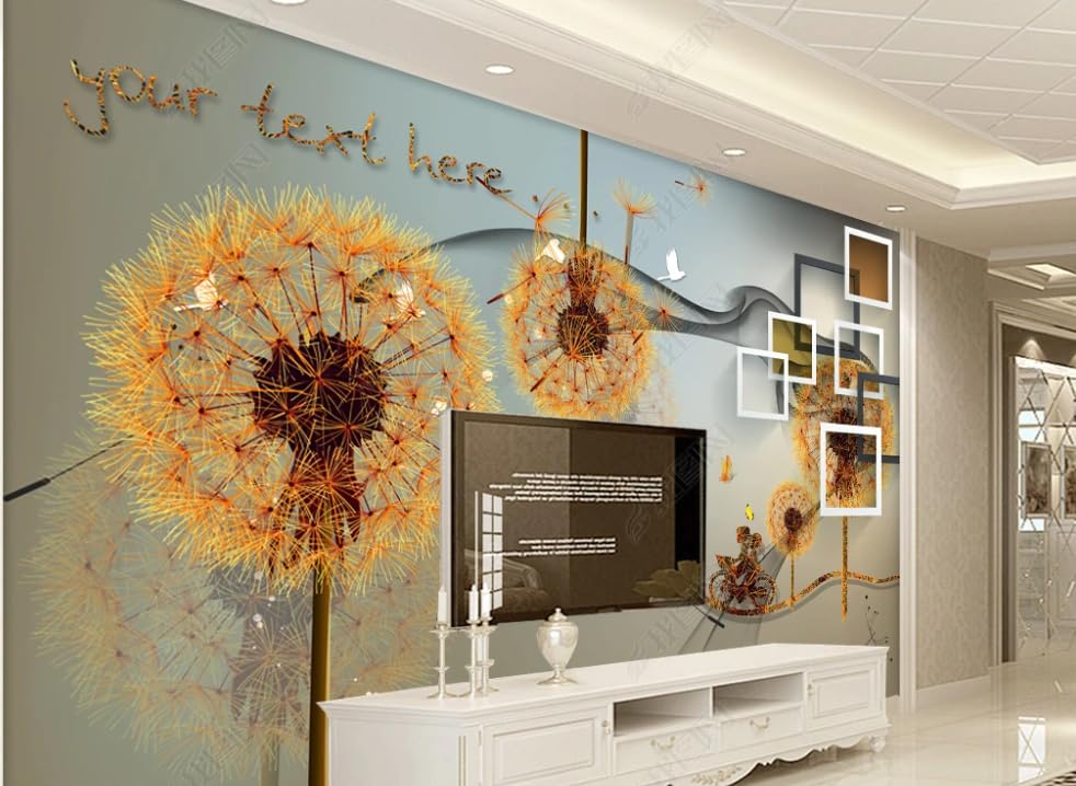 Papier peint intissé pissenlit pour masquer défauts mur