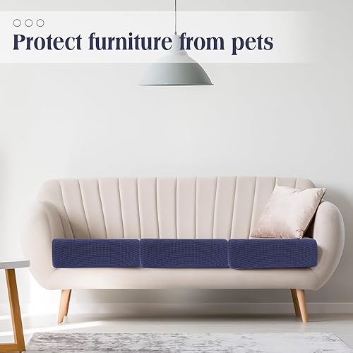 Miniatura 6 de Newwiee 8 fundas de cojín elásticas para sofá para patio, fundas de cojín para exteriores, fundas de sofá de repuesto, funda de asiento suave,