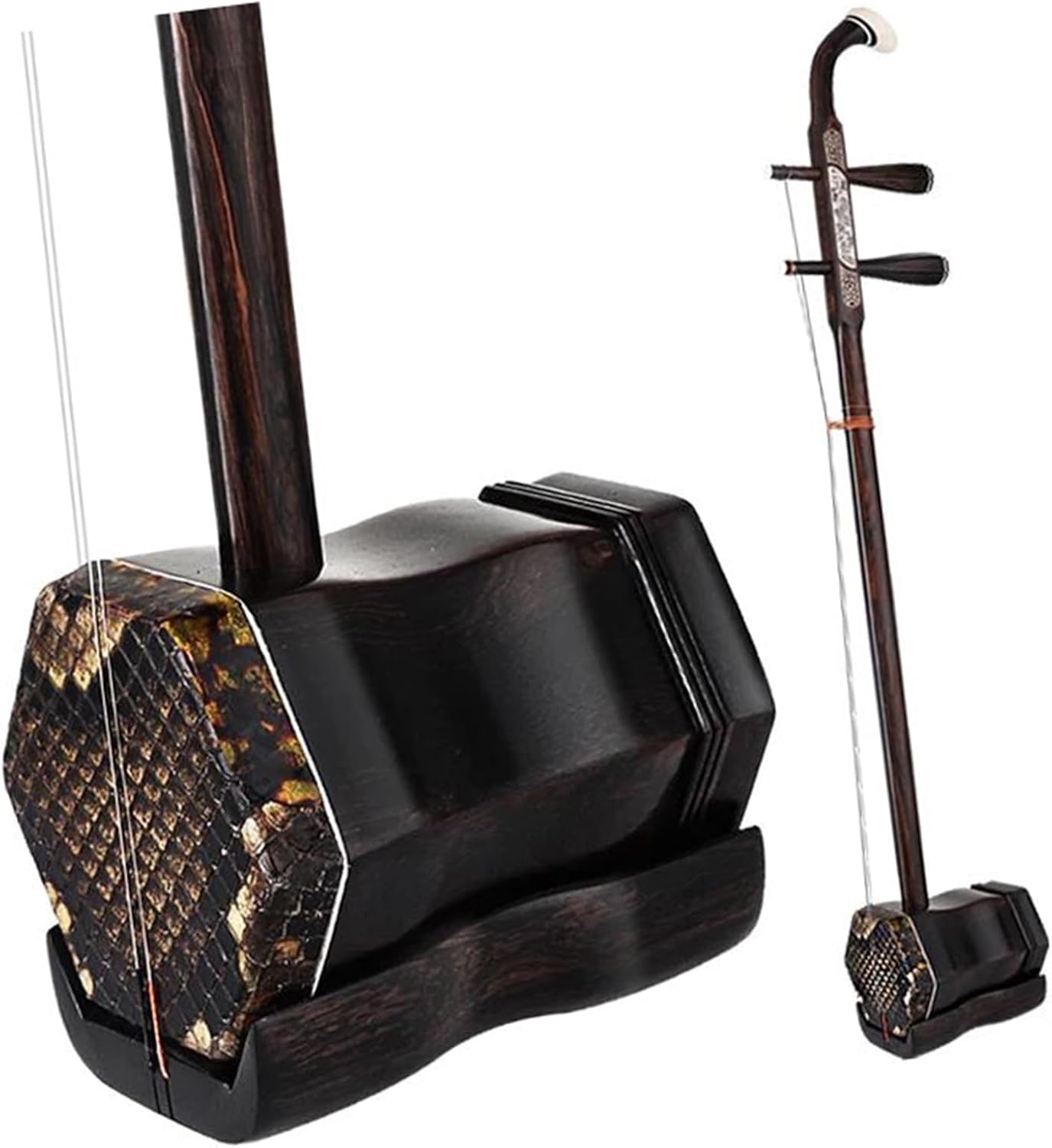 黒の中国の民族楽器 2 弦プロフェッショナル二胡 J9404079