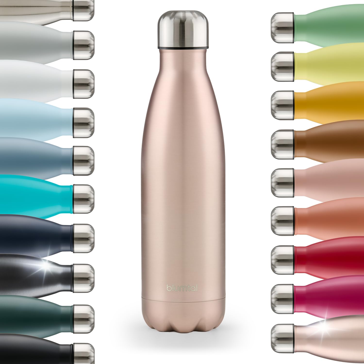 Blumtal Thermosflasche 500 ml Edelstahl - auslaufsichere Isolierflasche - BPA-freie Edelstahl Trinkflasche kalt & warm - doppelwandige Insulated Bottle - rostbeständige Isolierflasche Metall Rosa