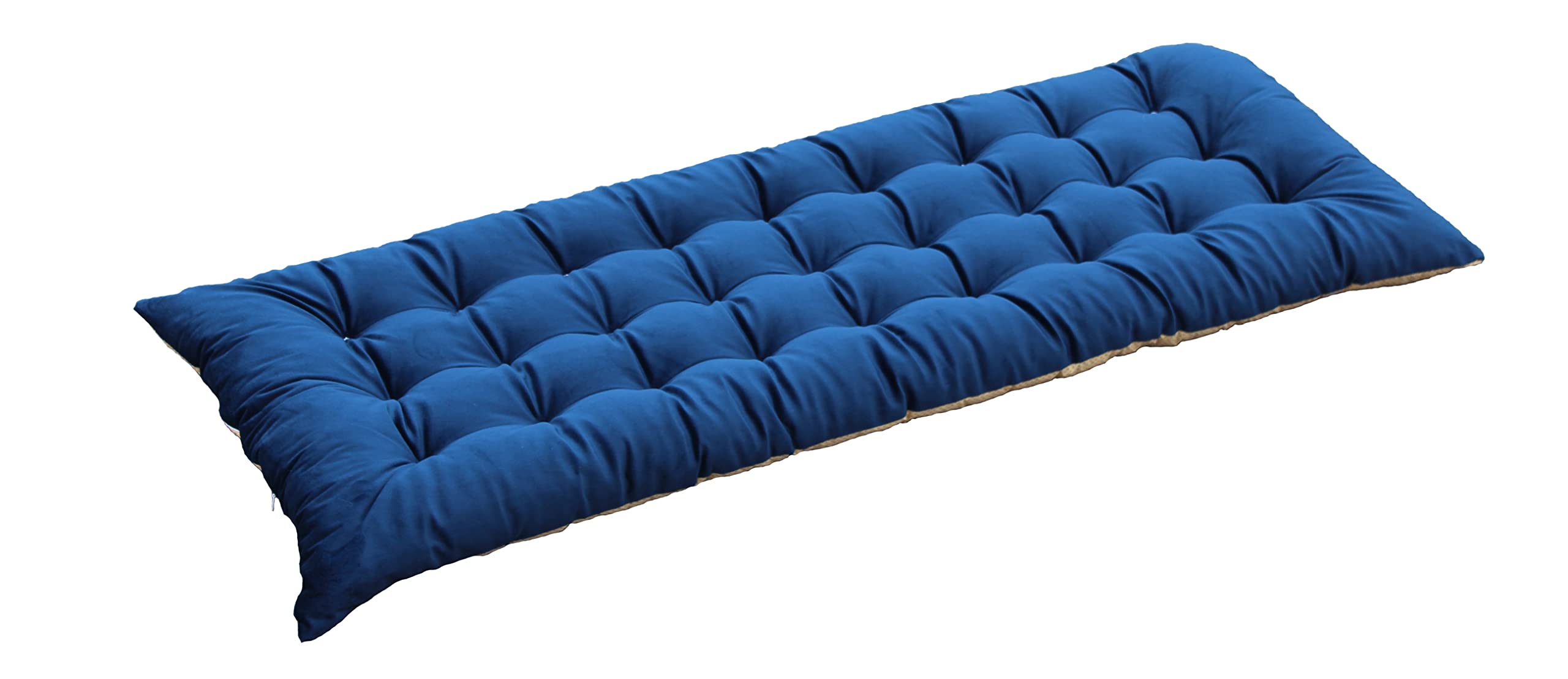 Ginsimar Fine Velvet Chaise Lounge Cushion Bench Swing Cushions Zero Gravity Large Chair Pad Rocking Chair Cushions, for Indoor Garden Patio (Blue; 91.5 CM L x 35.5 CM W) โ image 1