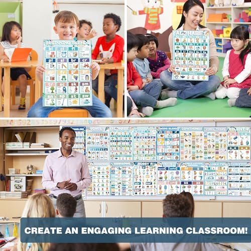 50% Off YIYDONG Phonics Posters Set for Classroom Learning