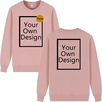 ALRRGPB Custom Sweatshirt for Men and Women Crewneck Personalized Long Sleeve TEE Design Your Own Add Your Tex Cotton Hoodies