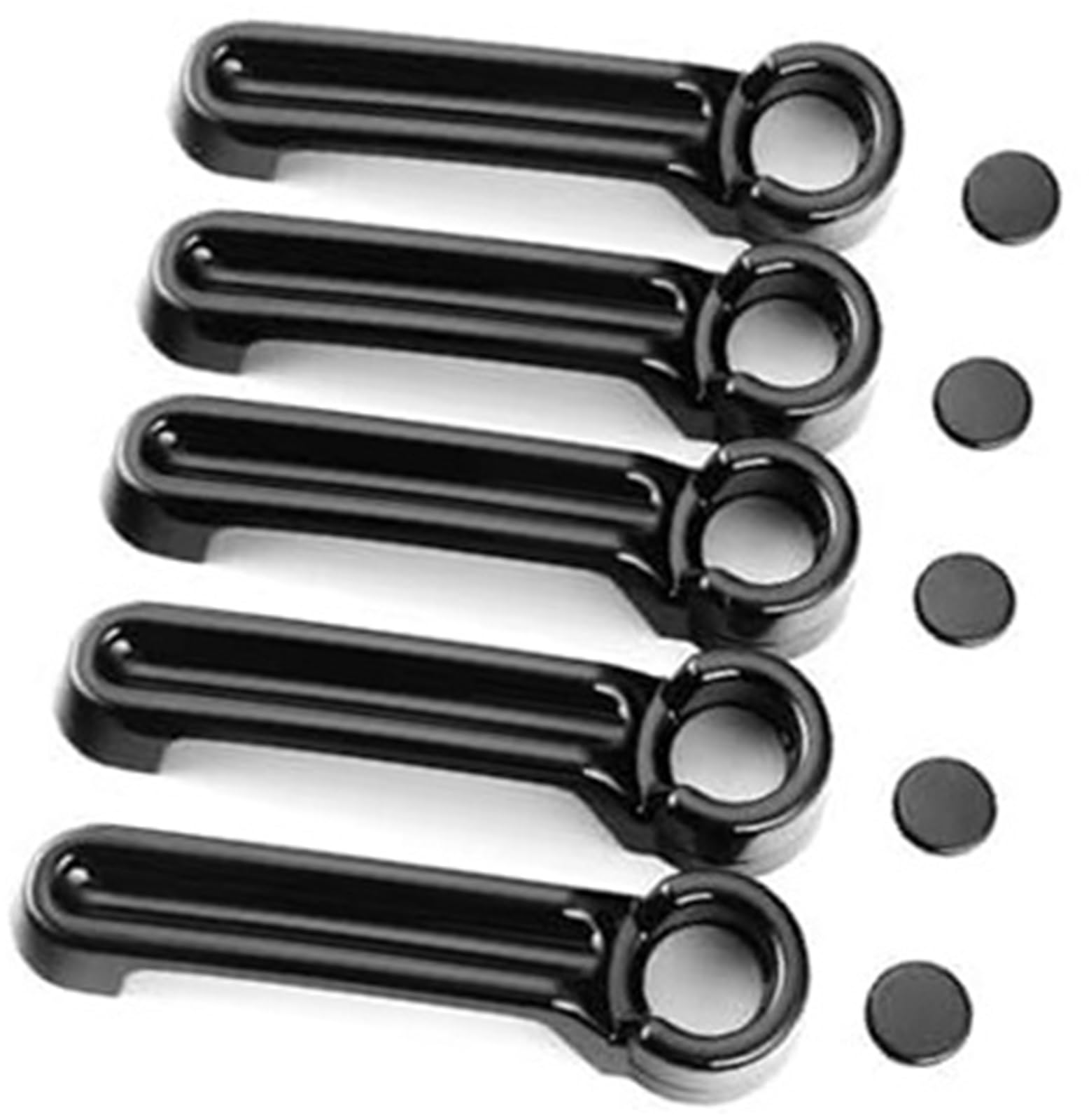 Vectzeta One Color Car Exterior Door Handle, For Jeep, For Wrangler Jk 07-17 Liberty 08-12, For Dodge, For Nitro 07-11 Black 4Dr Outside Tailgate Cover Trim Car Outer Handle Cover