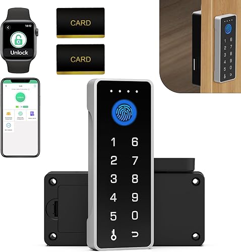 Cerradura inteligente para gabinete con huella dactilar y contraseña eLinkSmart RFID NFC Cerradura de seguridad infantil con aplicación perfecta