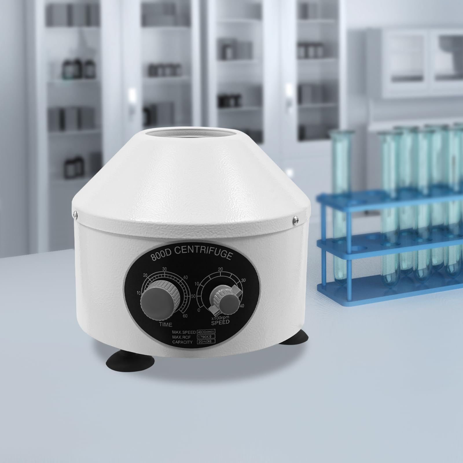 Centrifuga elettrica, centrifuga da laboratorio, centrifuga da tavolo, 6 x 20 ml, 4000 rpm, 60 minuti, per separazione di campioni, analisi qualitativa