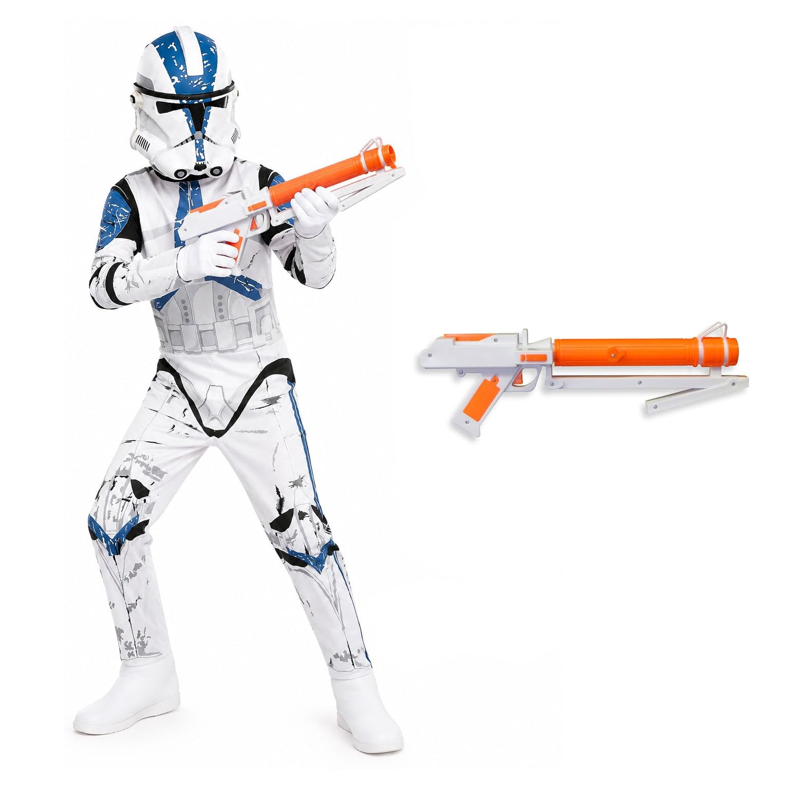 Rubies Star Wars Clone Trooper Costume Mask & Blaster Set Age 9-12