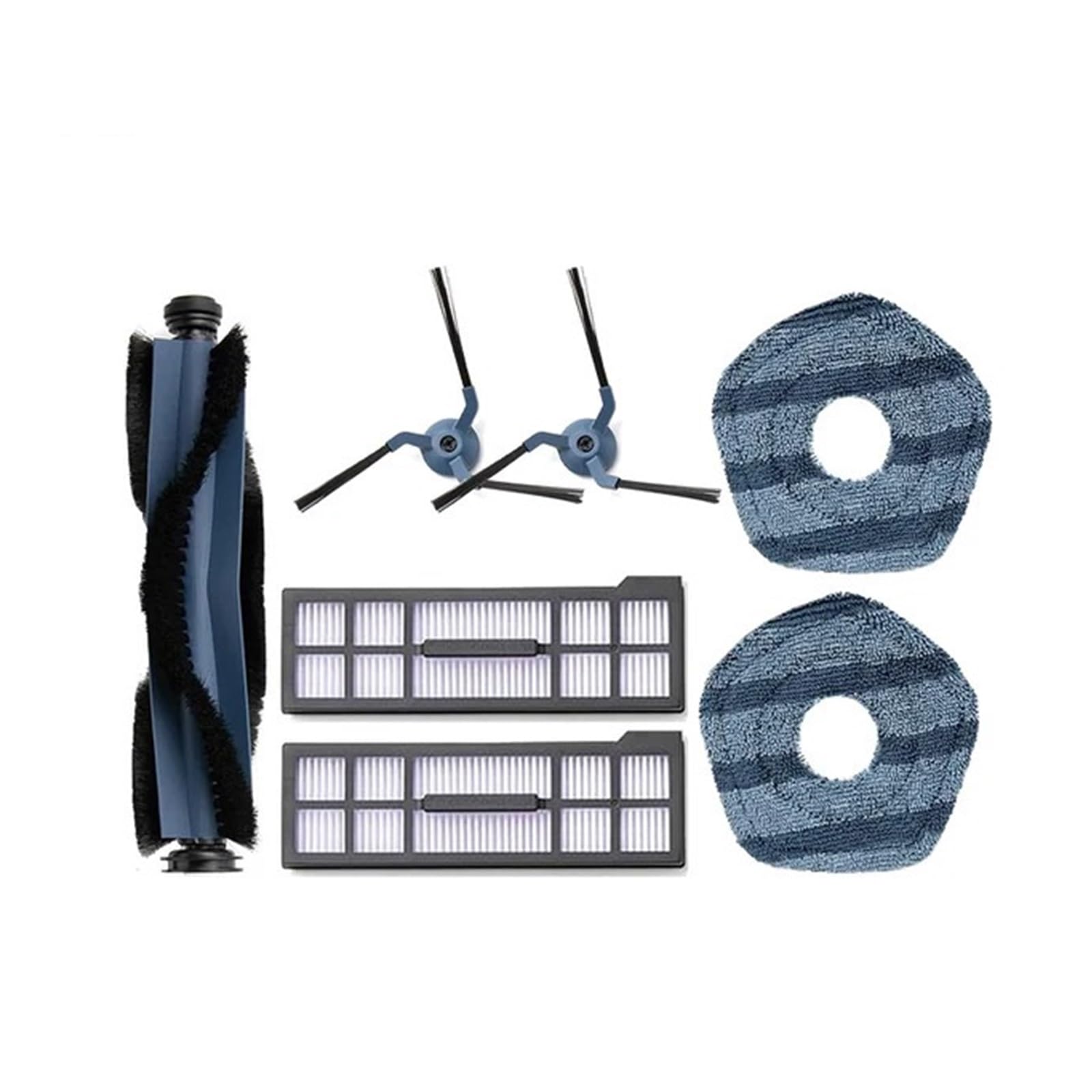 Compatible con Piezas de Robot Aspirador Eufy X10 Pro Omni, Cepillo Lateral Principal, paño de mopa, Filtro Hepa, Bolsa de Polvo, Accesorios, Piezas de Repuesto(Set 6)