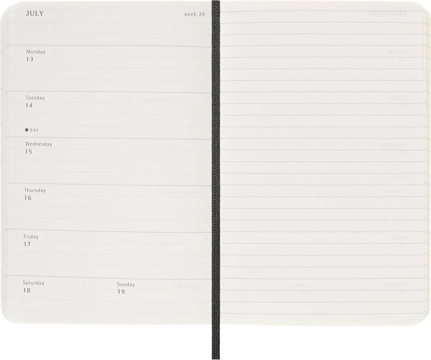 Moleskine Classic 18 Month 2025-2026 Weekly Planner, Soft Cover, Pocket (3.5" x 5.5"), Black, 208 pages