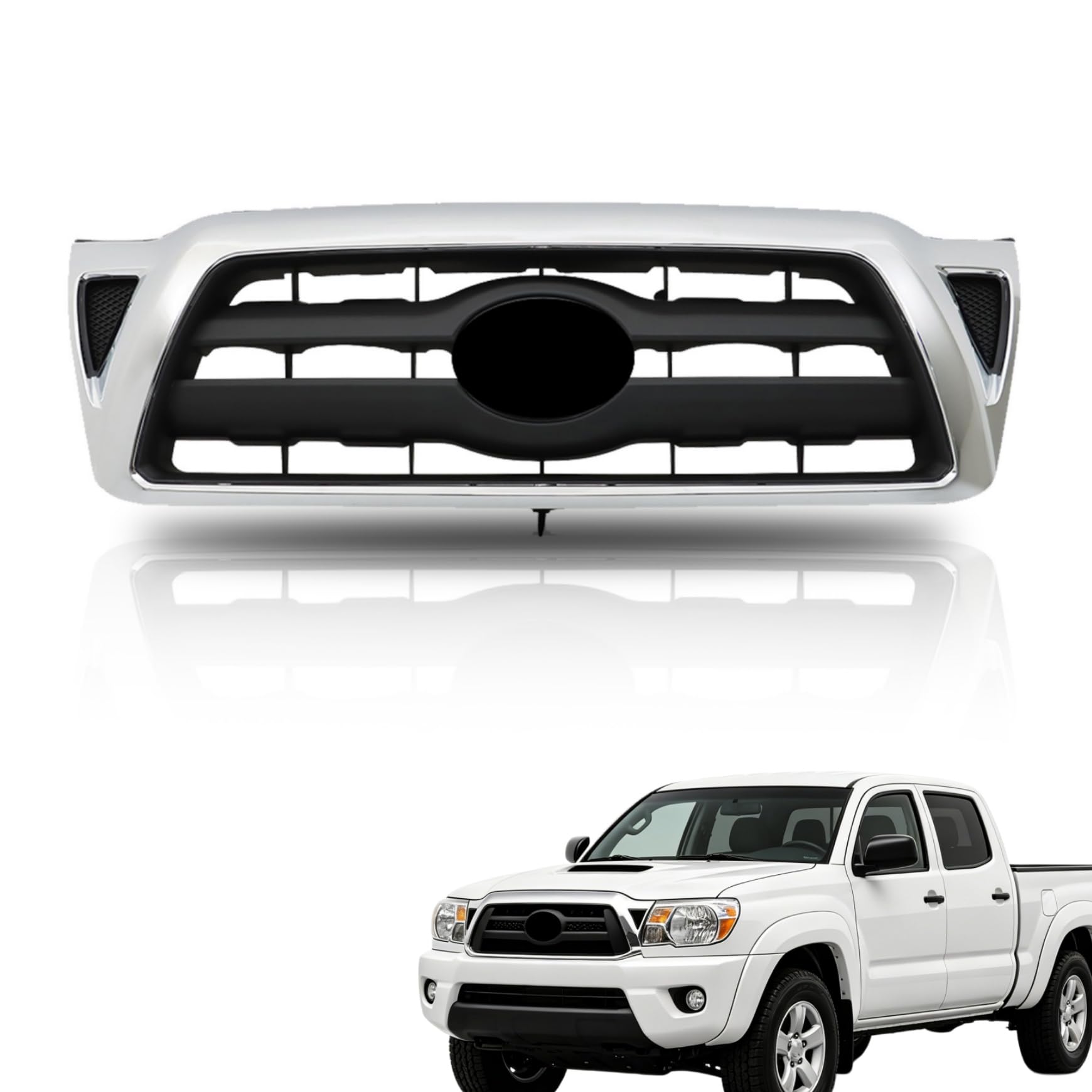 Silscvtt Front Bumper Hood Grille for Toyota Tacoma