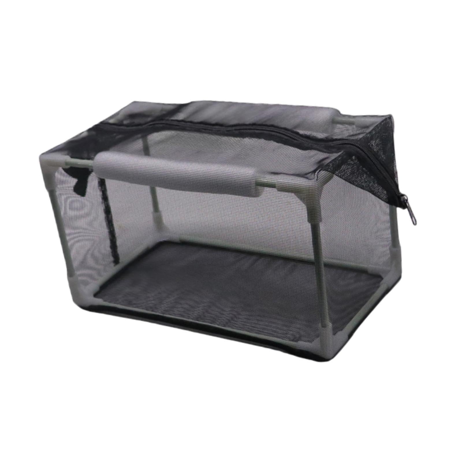 perfk Aquarium Breeder Net Isolation Box Nylon Mesh Versatile with Zipper for Newborn Small Fish, 42x22x22cm