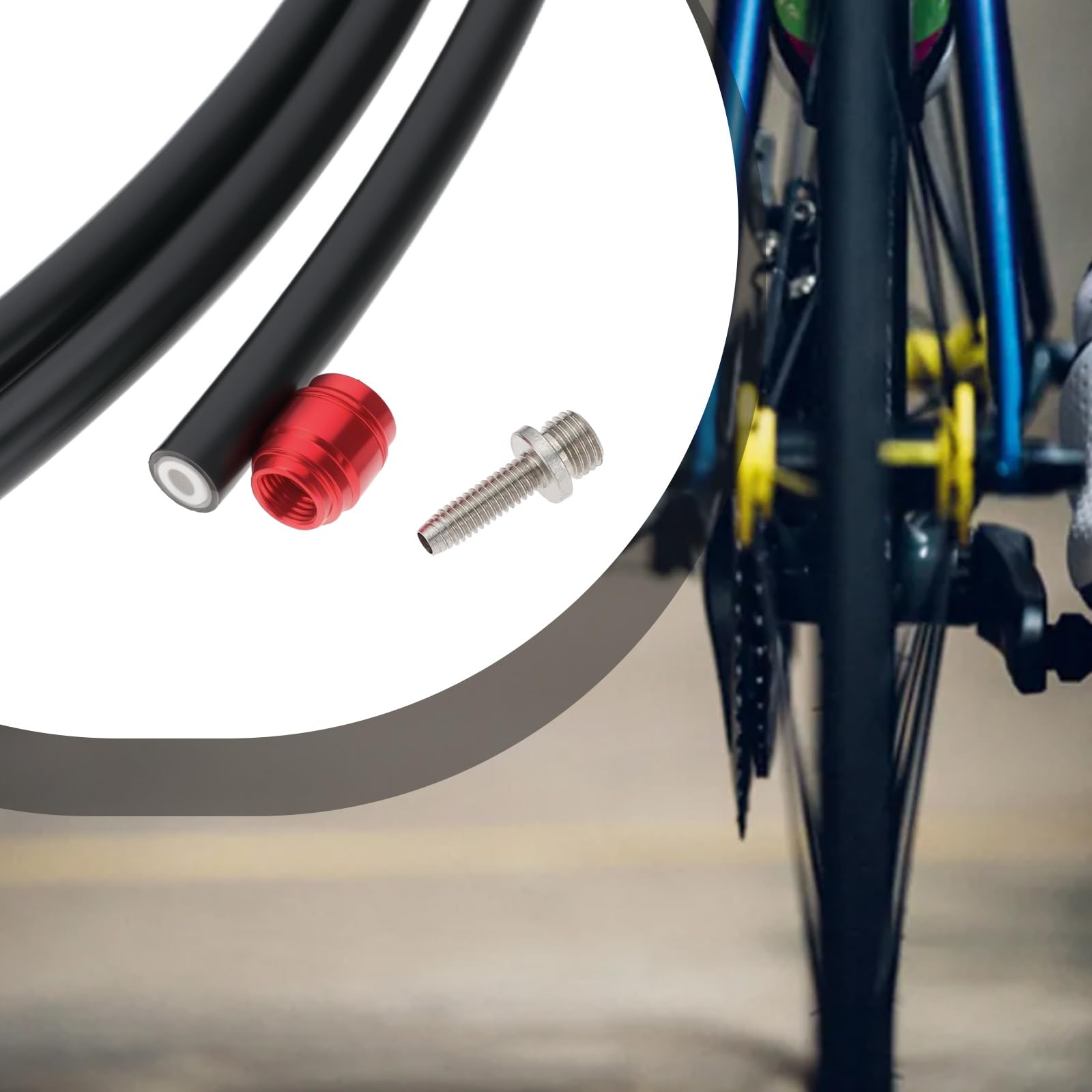 1Set Kit Tubo Freno Bici Con Ago Olio E Oliva Di Ricambio Compatibile Con SRAM Flat Mount HRD Red Force Apex Bici Lunghezza 2 Metri