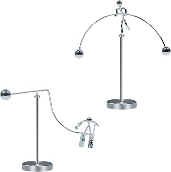 MagicTech Steel Balance Toy Balancing Tumbler Toy Kinetic Art Balance Toy Decompressive Science Psychology Home Offic Decor Desk Toy PH07-PH08
