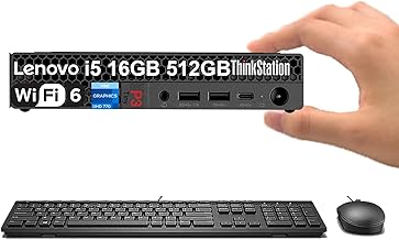 Lenovo ThinkStation P3 Tiny Workstation Desktop (Intel 14-Core i5-14500 vPro (> i7-13700), 16GB DDR5, 512GB SSD, UHD Graphics 770), Mini PC empresarial, Micro y MFF, Ethernet, Win 11 Pro, 2025