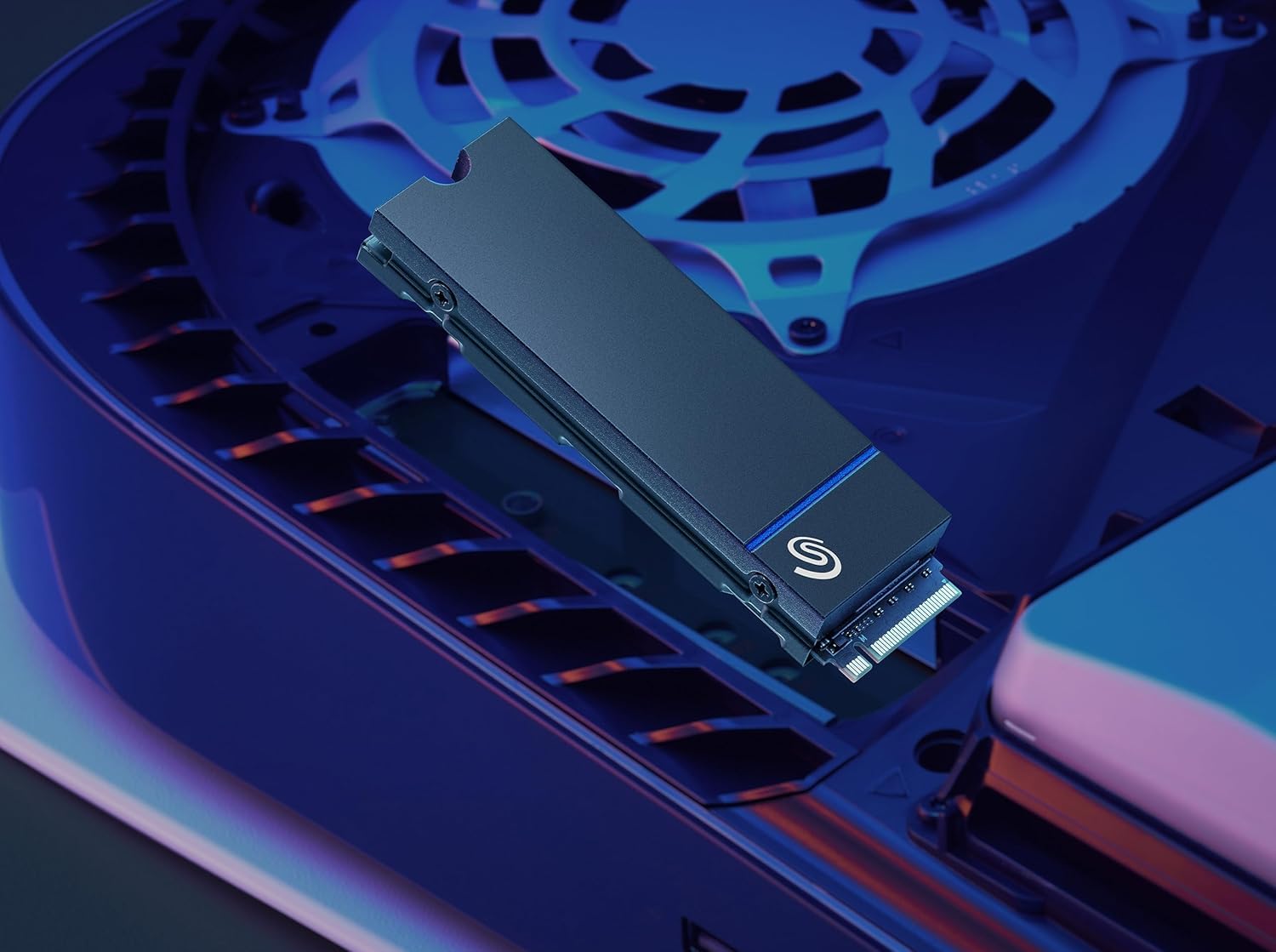 Seagate Game Drive PS5 NVMe SSD 1 TB, unidad de estado sólido interna, PCIe Gen4 NVMe 1.4, con licencia oficial, hasta 7400 Mb/s con disipador de calor, Rescue Services (ZP1000GP3A2001)