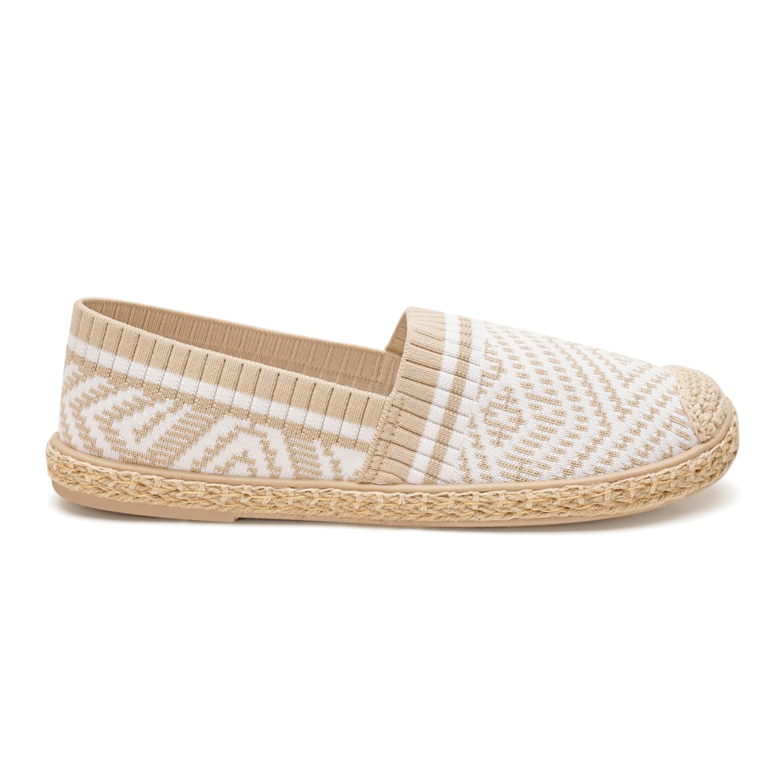GLAMORA Alpargatas Mujer Verano Esparto Planas, Lona Transpirable elástica, Suela Trenzada Antideslizante, Calzado cómodo Ligero Casual, Zapato Tejido Flexible