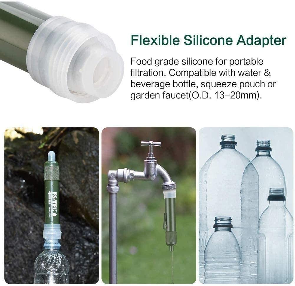 Filtro de Agua Portátil, Purificador de Agua Portátil, Emergencia del Filtro del Purificador de Agua de Supervivencia para Exteriores, Viajes, Campamento, Senderismo