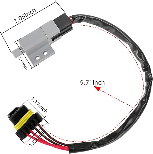 Miniatura 5 de Roykaw Interruptor de pedal de freno y acelerador de carrito de golf con arnés de puente para EZGO RXV 28-22229 Carrito de golf eléctrico y de gas,