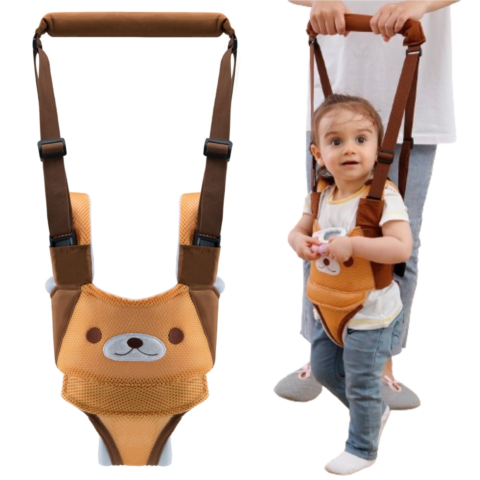 Baby Walking Harness, Handheld Kids Walker Helper, New Upgrade Breathable and Adjustable Toddler Infant Walker Harness Assistant Belt with