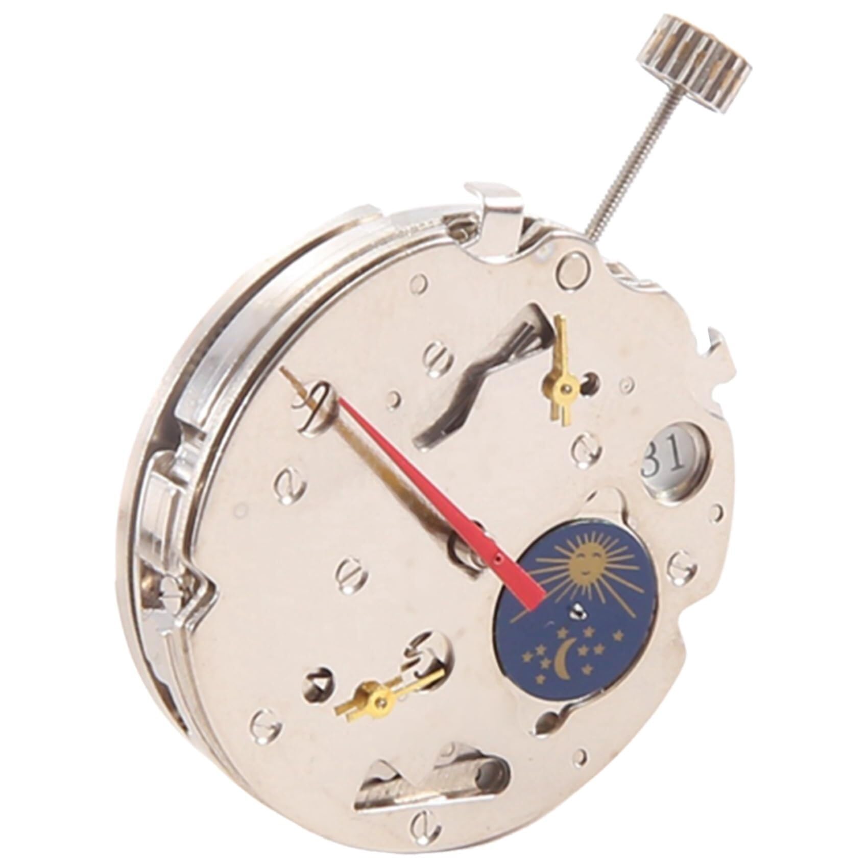 Piezas de Repuesto para Relojes con Movimiento mecánico automático ST16 - Accesorios de Repuesto para Seagull ST1654, Color Plata.
