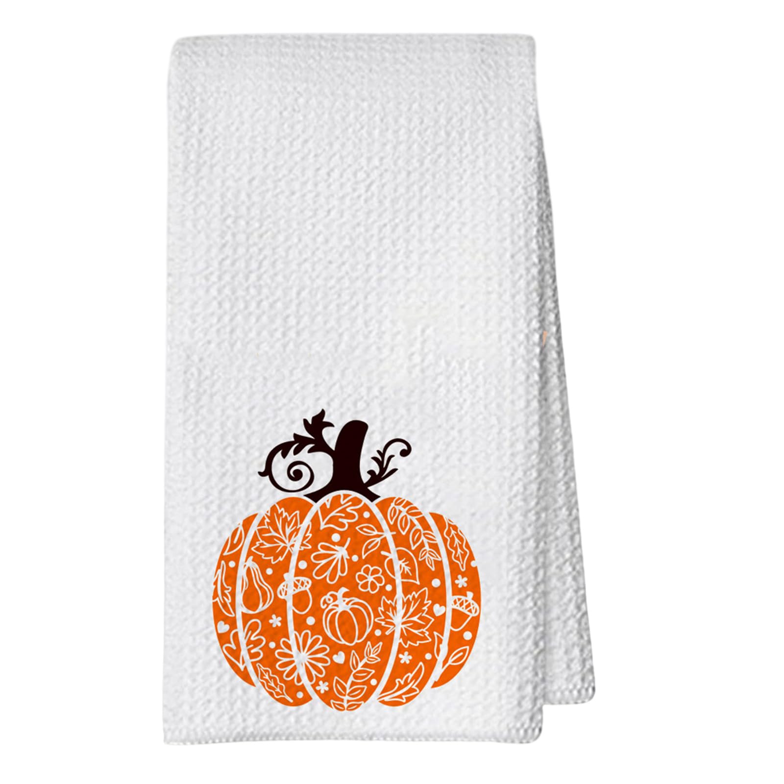 Woedpez Absorbent Checkered Pattern Rag Halloweens Themed Drying Fabric Sustainable Kitchen Accessory Vintage Pumpkin Cloths Quick Drying Kitchen Cloth