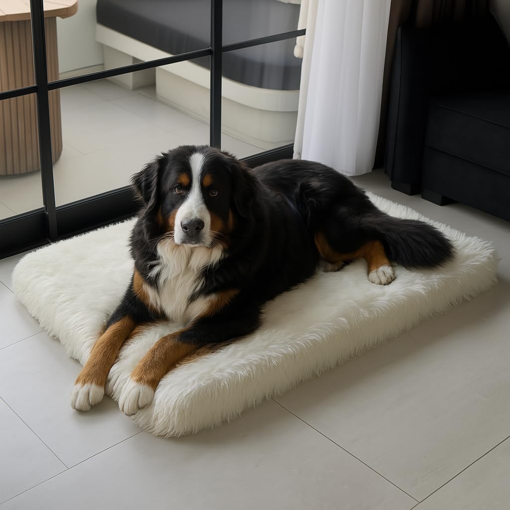iHappyDog Faux Fur Orthopedic Dog Bed