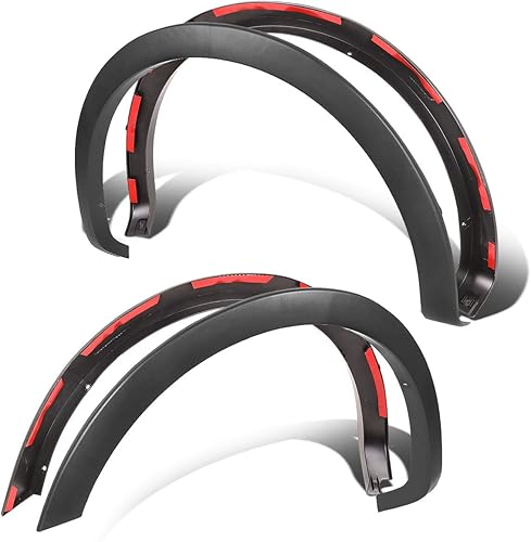 DNA Motoring IF-10019-MBK 4 unidades de guardabarros de rueda estilo fábrica original compatibles con 04-08 F-150 5'5" 6'5" 8' Style Side Bed  06-08