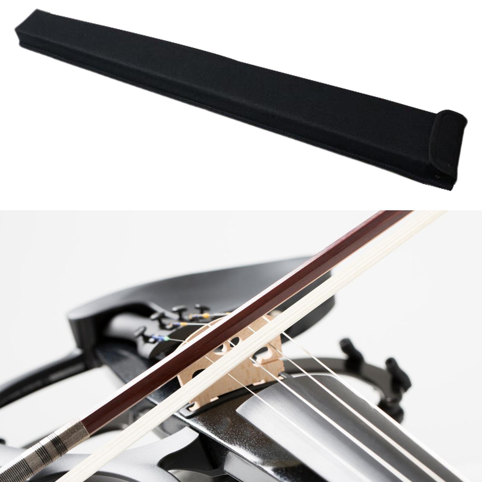 Bogenkoffer für Kontrabass Aus Oxford Canvas Und Wasserdichter Hartschalen Tragetasche mit Griff Und Verstellbarem Gurt, Geeignet für Musiker, Schwarz