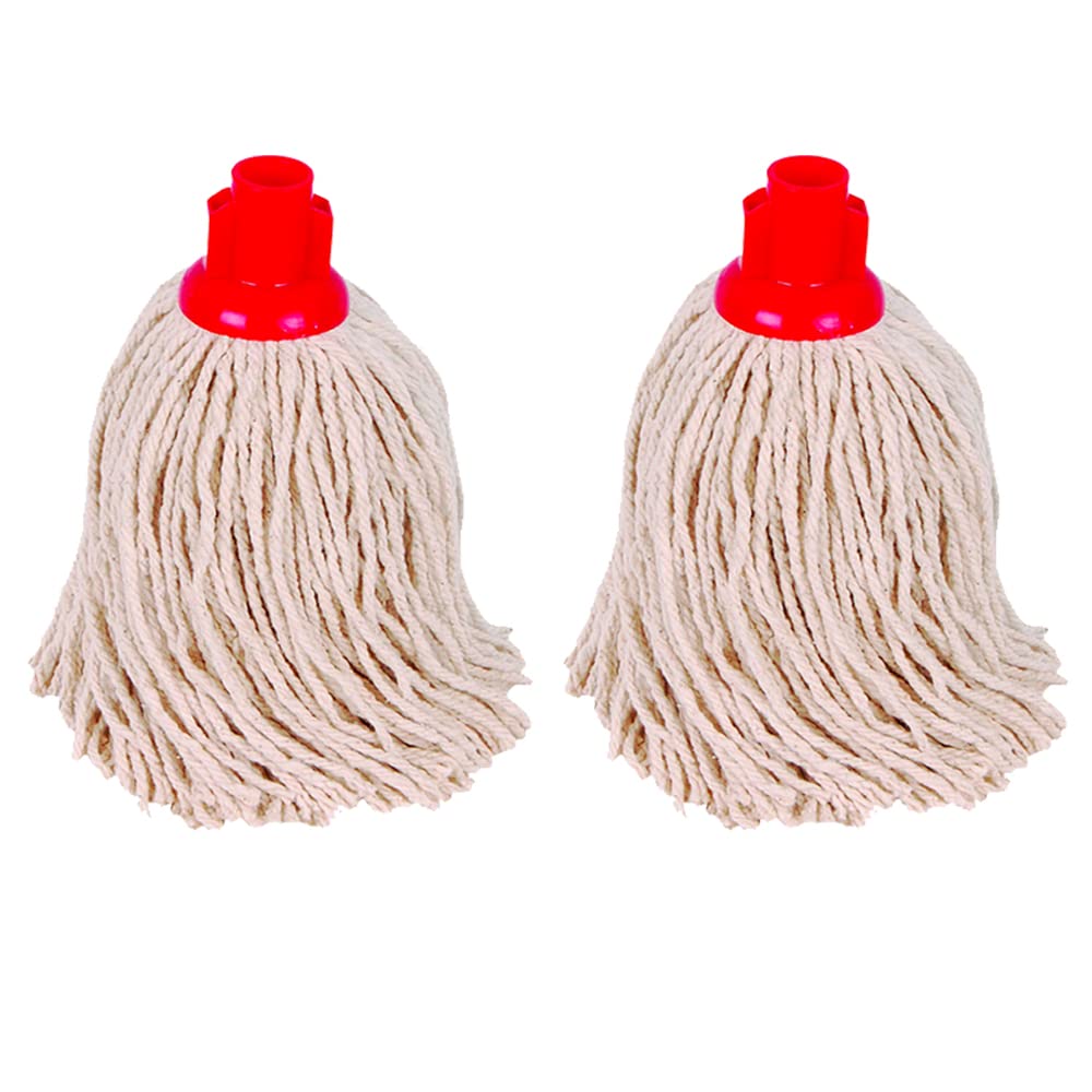 The Chemical Hut PY No10 - 132g Colour Coded Dual Screw & Push Fit Socket Mops (Red, 2)