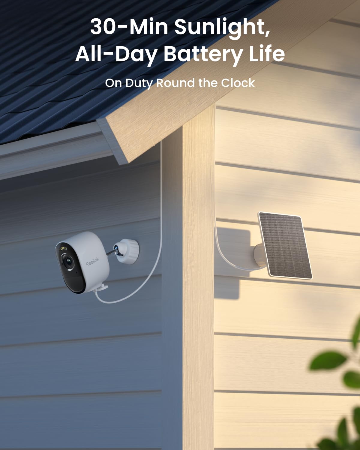 Reolink Kit Telecamere Wi-Fi Esterno Senza Fili, 5MP Visione Notturmaa Colori, Rilevamento di Persone/Veicoli/Animali, Wi-Fi Dual-Band, Accesso Remoto,Report Settimanale, Argus 3 Pro + Home Hub Mini