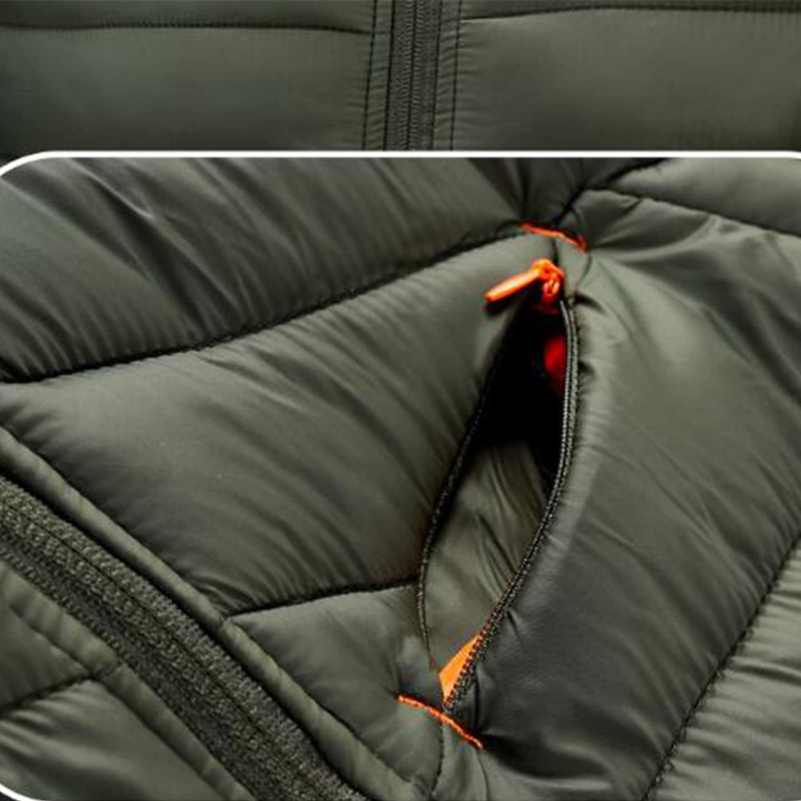 Doudoune d'hiver pour Hommes Vêtements en Coton à Capuche Légers Imperméable Compressible Poche Invisible Manteau de Couleur Unie