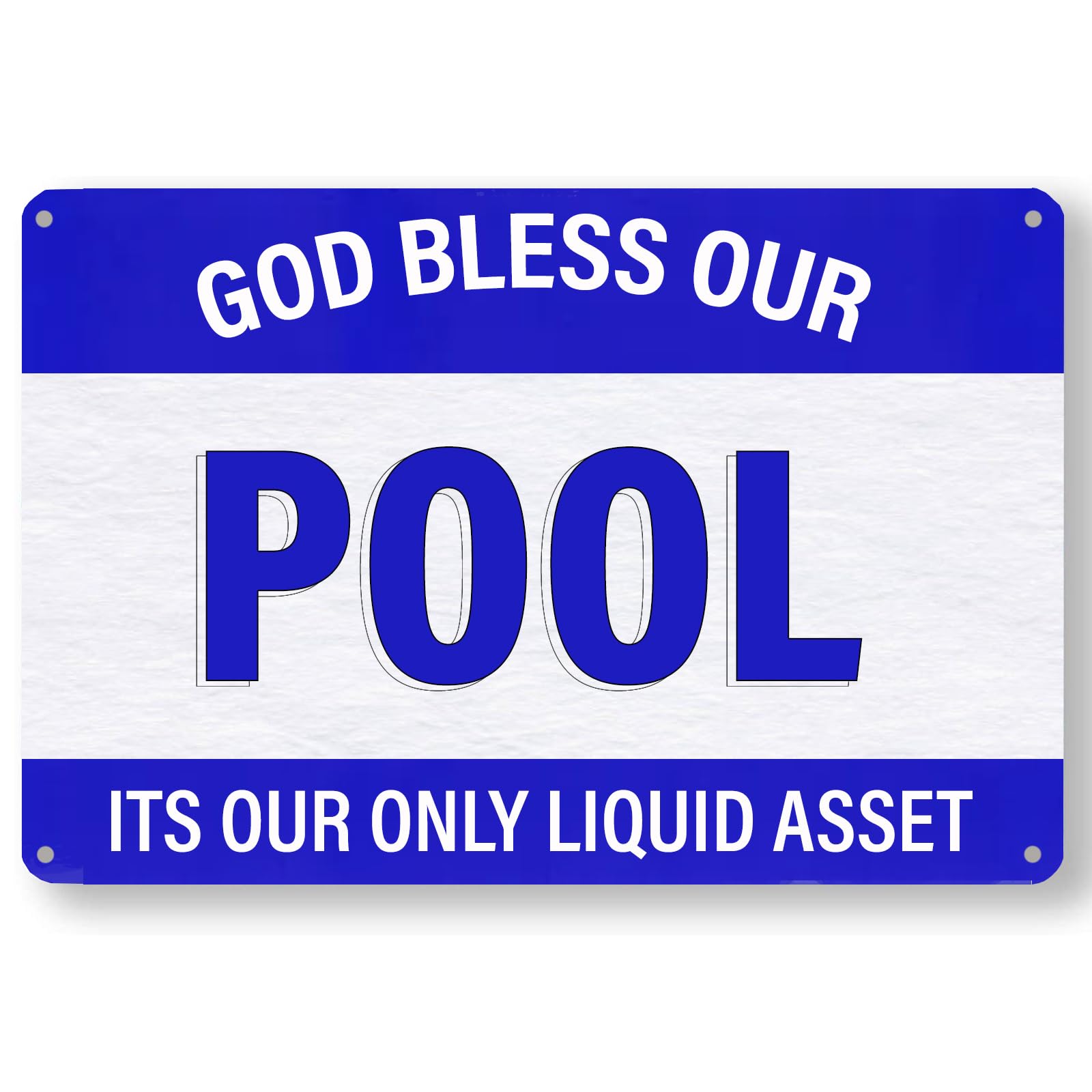 Pool Metal Signs,God Bless our Pool It's our Only Liquid Asset Swimming Pool Rules Tin Painting for Swimming Pool Beach Garage Far Bar Pub Gifts Man Cave Decor 12x8inch
