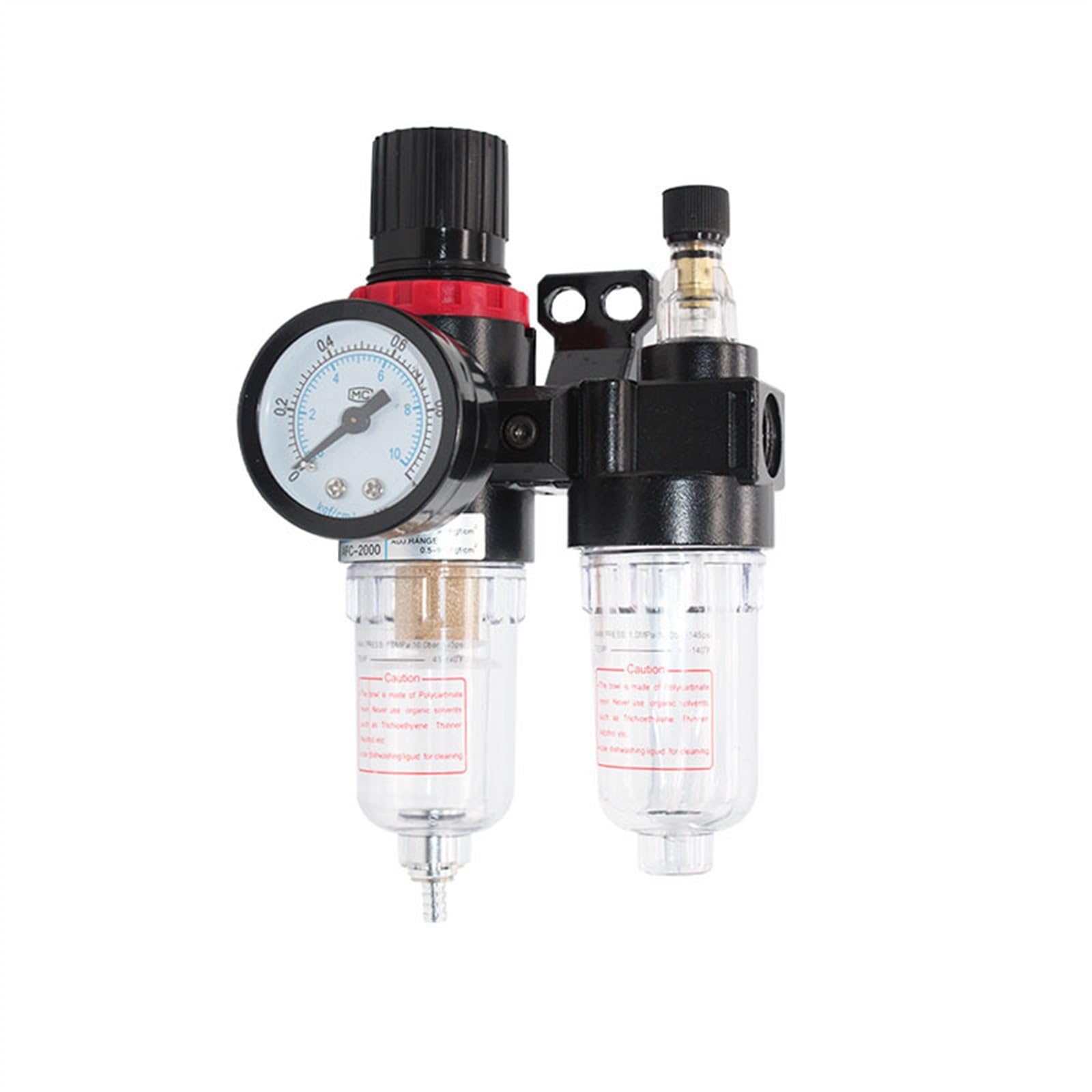 AFC2000 Air Compressor 1/4 Filter Oil Separator Filter Regulator Trap Airbrush Pressure Reduction Valve (AFC-PC10-02)
