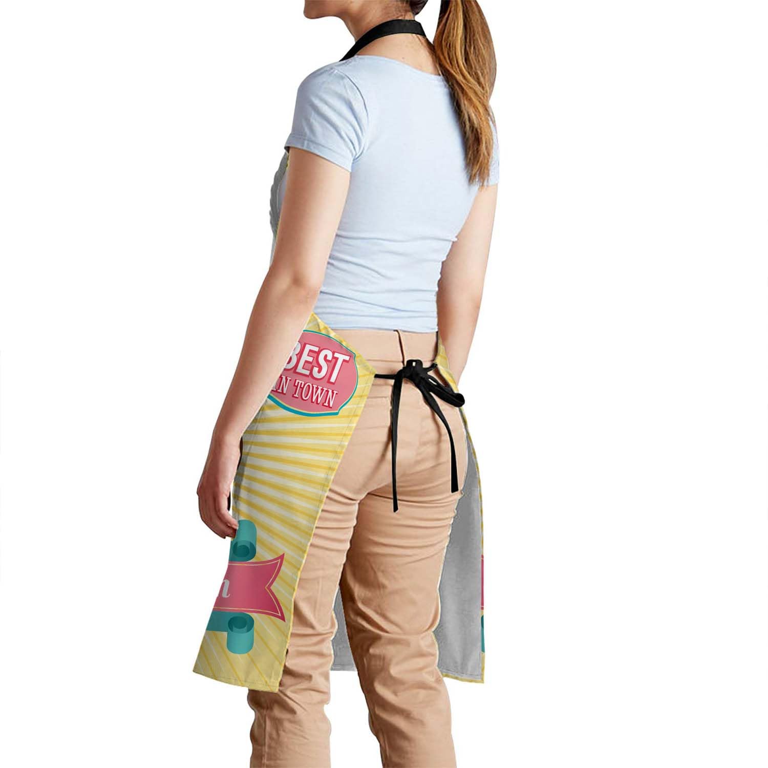 Smooffly Vintage Ice Cream Apron Chefs Apron, Cooking and Baking Apron for Men and Women Kitchen Aprons, Butchers Apron - Image 3