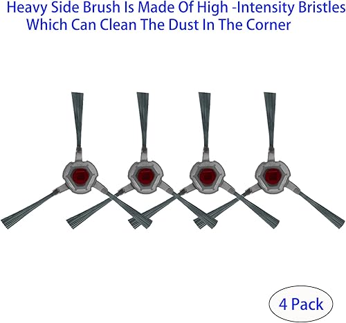 Miniatura 5 de Kit de accesorios de repuesto para la estación de trapeador Yeedi Pro Robot Aspiradora incluye 1 cepillo principal, 4 cepillos laterales, 4 filtros,