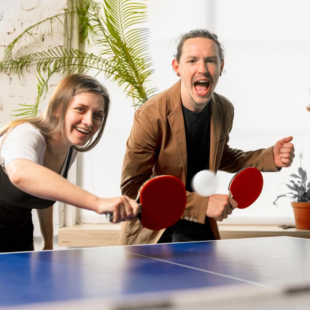 Mizikuu Lot de 50 balles de tennis de table blanches en plastique pour entraînement de ping-pong décorations sport