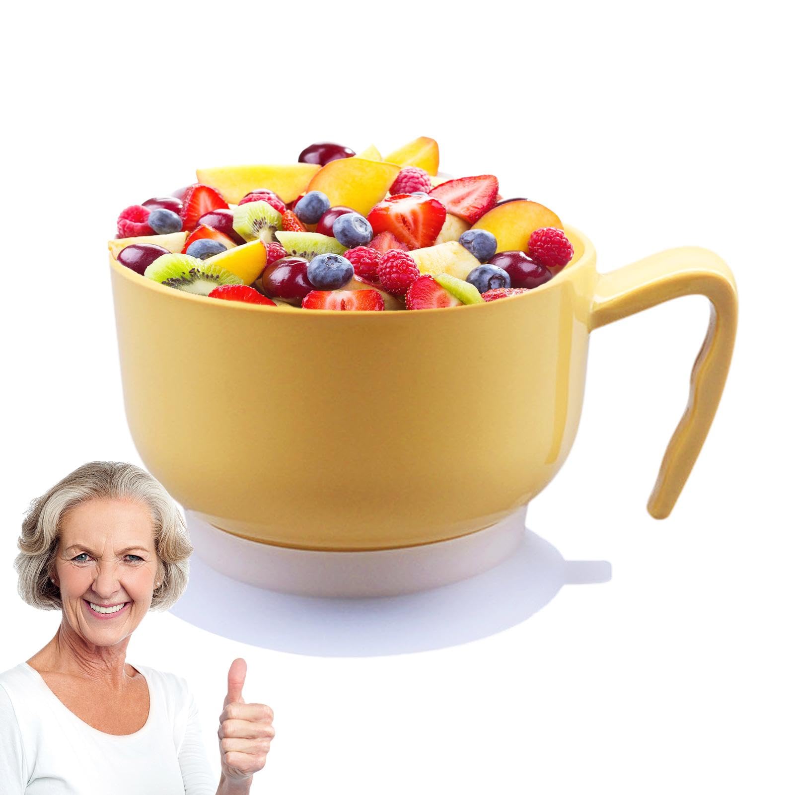 Lekkie miski do zupy | Bezpieczne rozwiązania do jedzenia | Wygodne jedzenie naczyń | Antypoślizgowe miski do zupy | Miski do mycia naczyń | Atrakcyjne Elderly Dining Ware