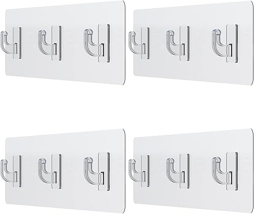 Calcomanías adhesivas de repuesto para organizador y estante, tiras de baño, paquete de 4 unidades