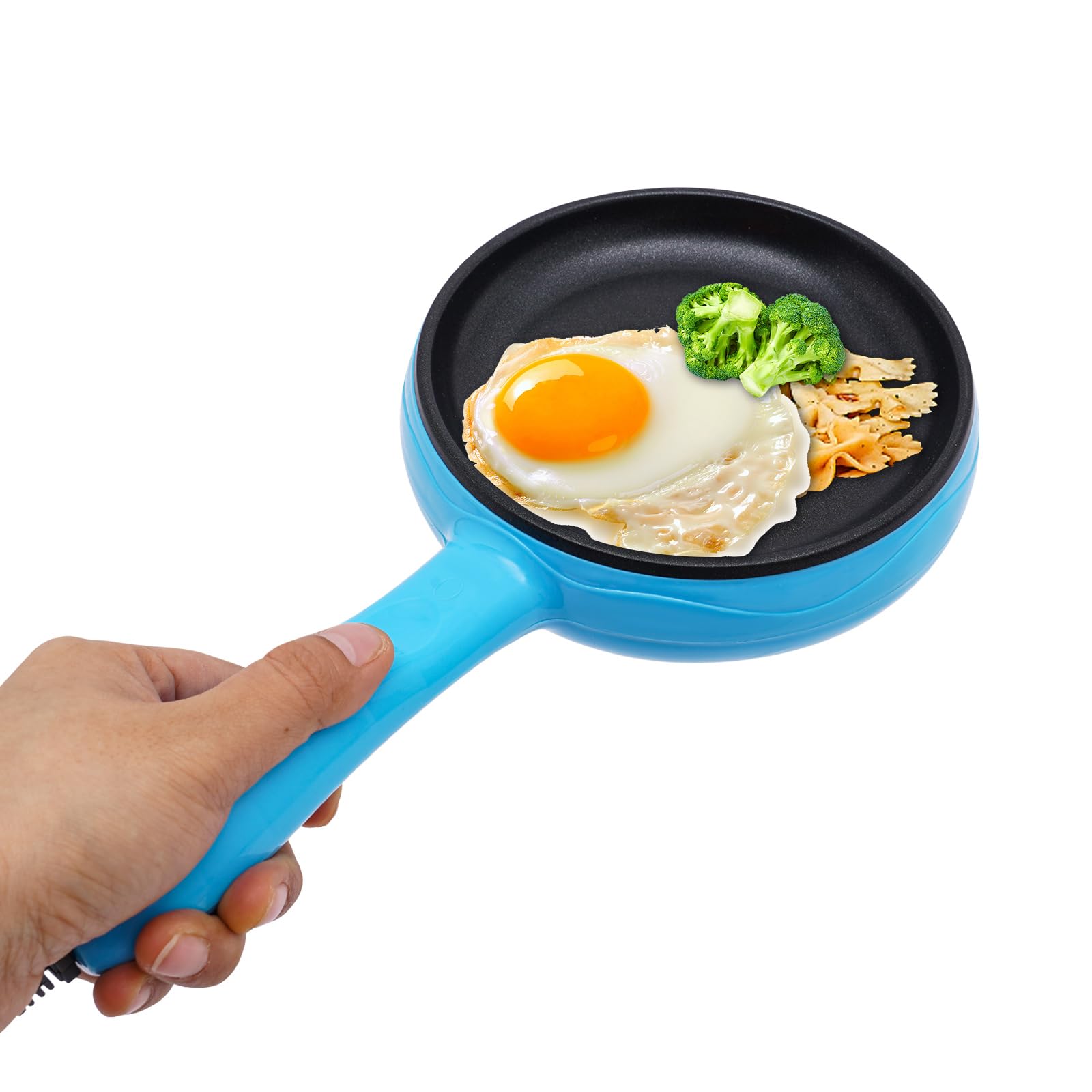 Electric Skillet, Mini Non-Stick Electric Frying Pan, 450W Portable Electric Cooker with…