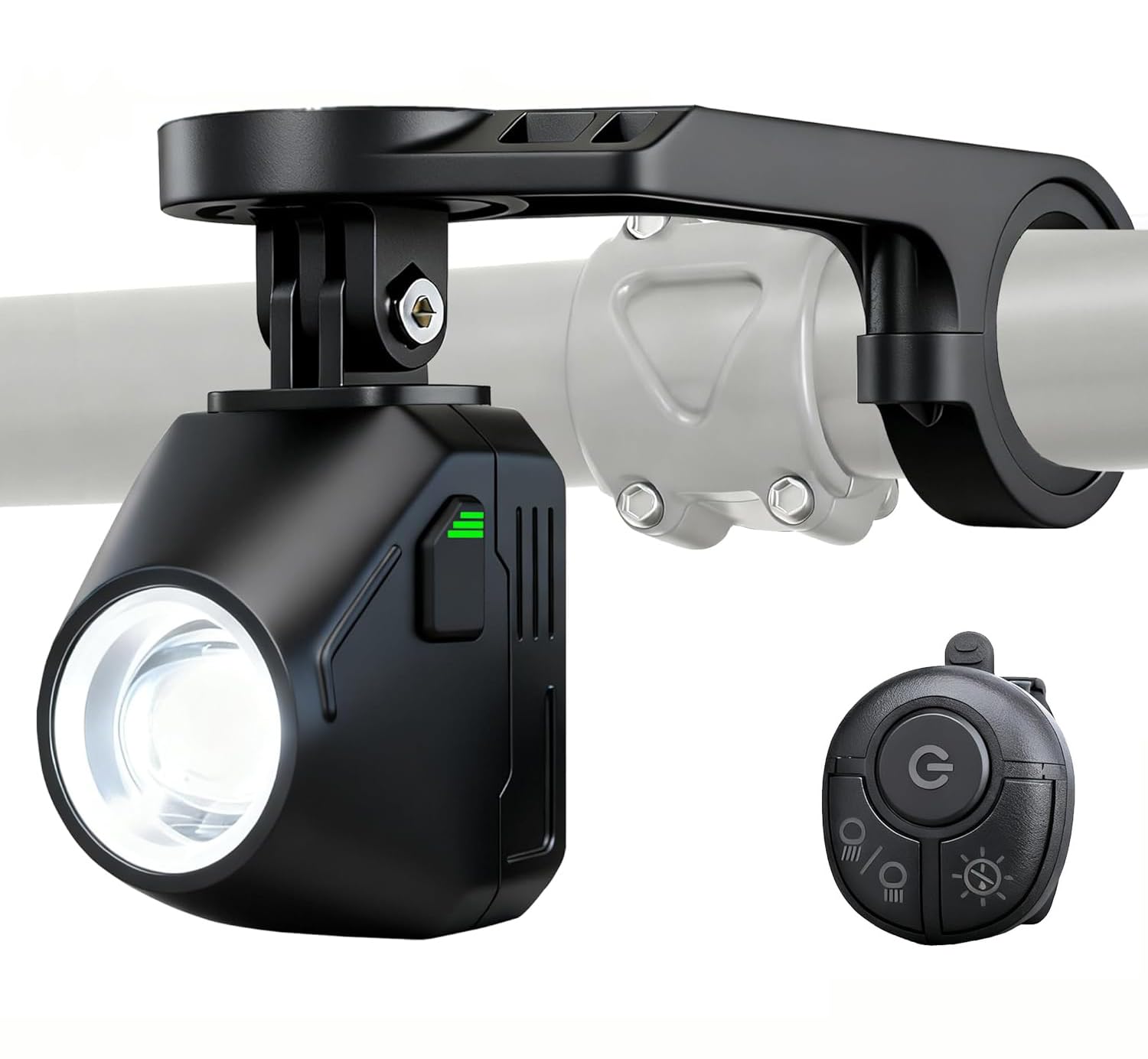 Front Bike Light 1600LM with Remote Control 4000mAh Rechargeable Bike light