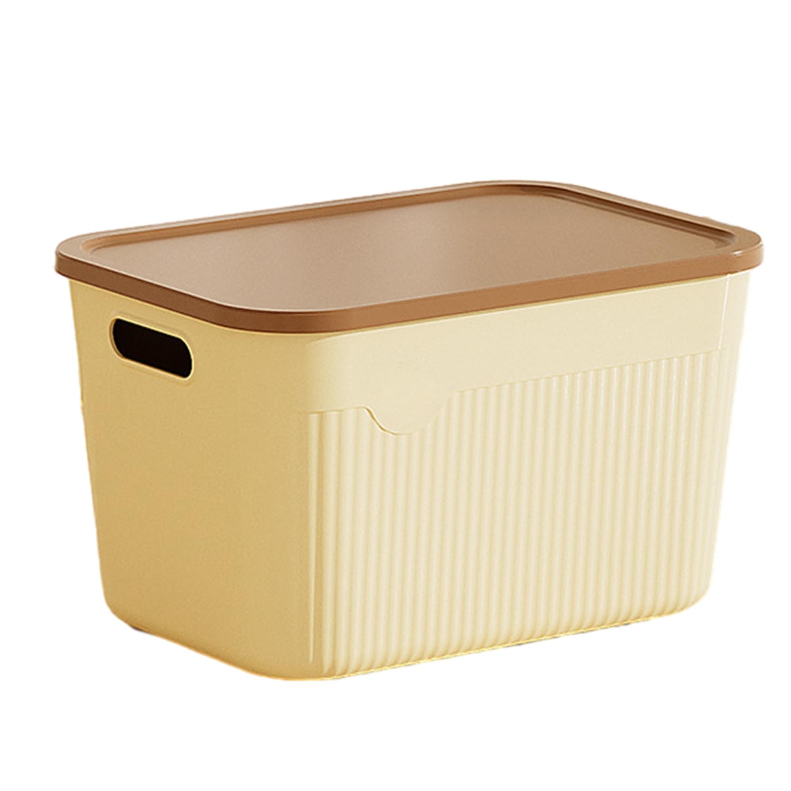 Glifora Storage Box with Handle and Lid - Organiser, Space Saving Stackable Container for Kitchen, Bedroom and Dormitory
