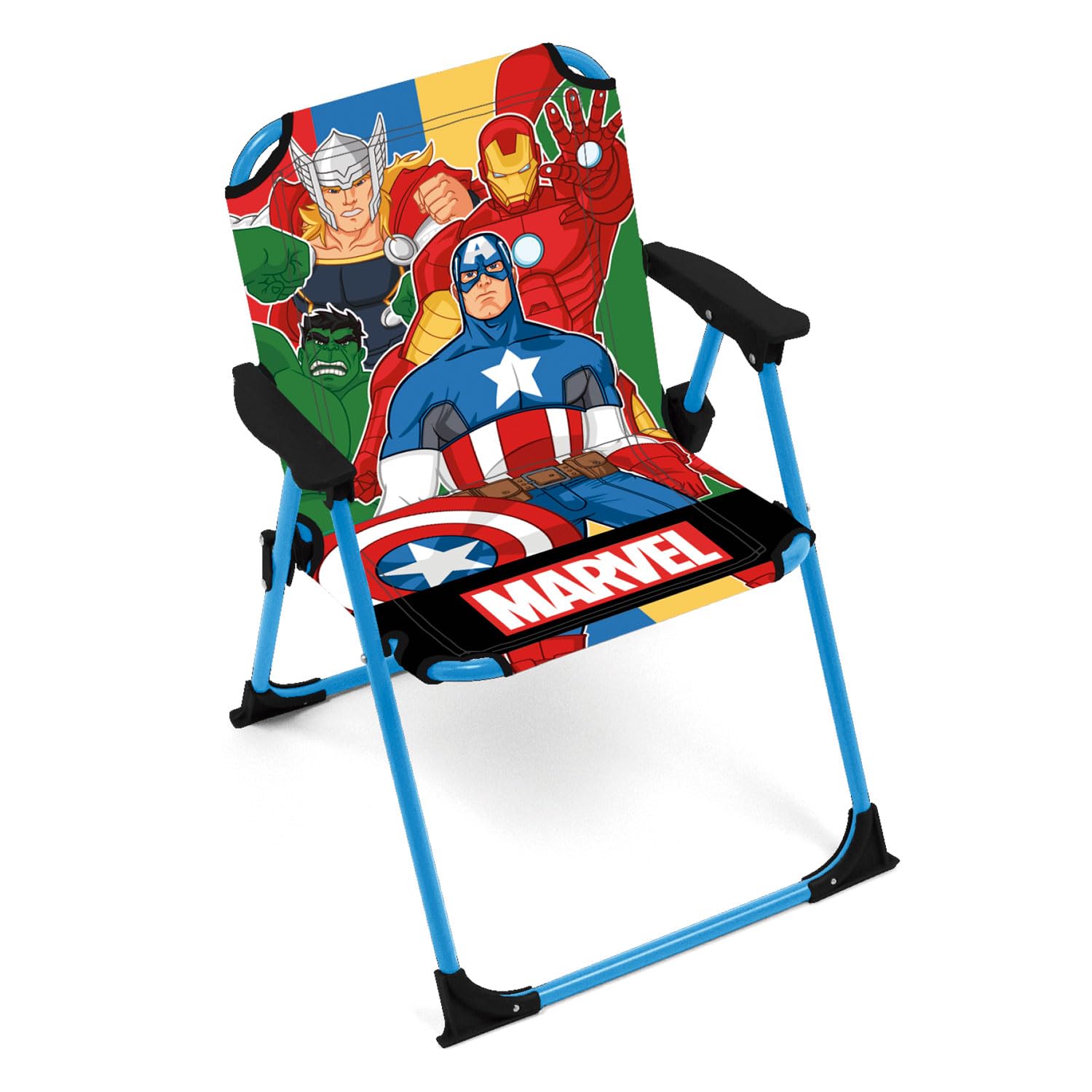 ARDITEX Klappstuhl mit Armlehnen, Marvel Avengers, 38 x 32 x 53 cm, geeignet für Garten, Camping, Strand oder Berge, ideal für Jungen und Mädchen.