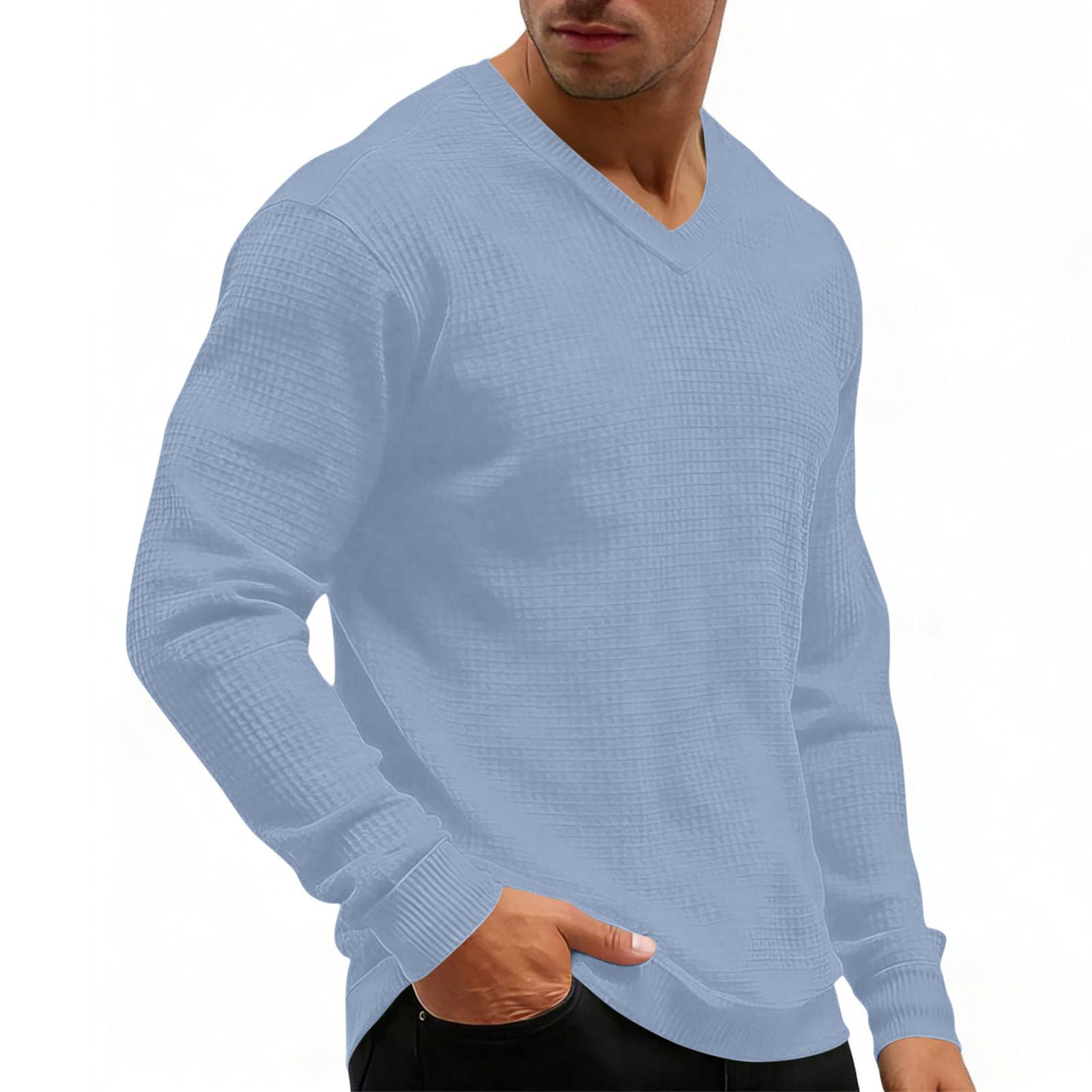 Generisch Sommer Hemd Herren Leinenhemd Herren Einfarbig Leinen Hemden Langarm mit Tasche Business Hemd Regular Fit Langarmshirt Lässig Freizeithemd Leichte Leinenshirt Atmungsaktiv Strandhemd