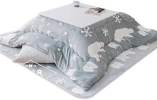 WBJLG Tavolo Kotatsu con riscaldatore e Coperta Tavoli Kotatsu, tavolino da caffè Bianco, Tavolo riscaldato con Stufa Giapponese, riscaldatore da Tavolo Quadrato futon, Riscaldamento Invernale Tat