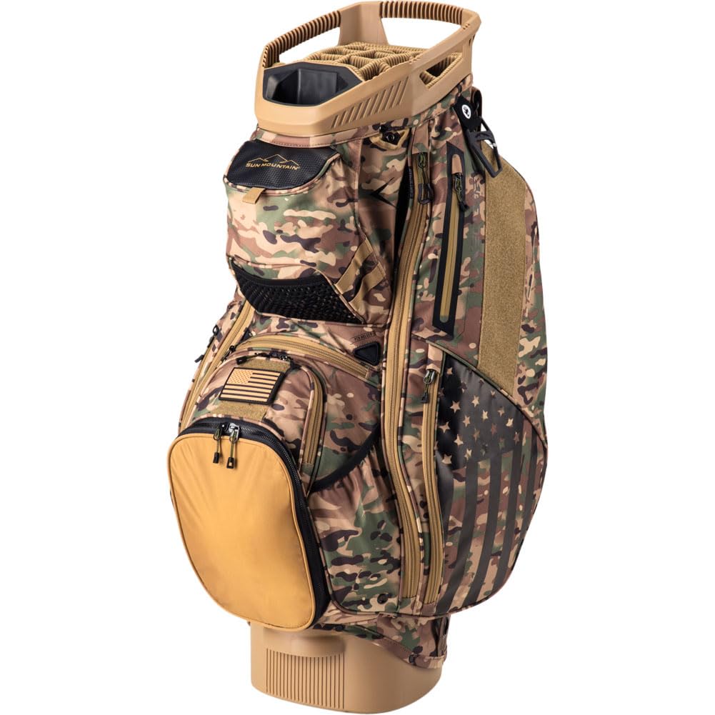 キャディバック　Sun Mountain C130【14分割口】 Sun Mountain 2024 C-130 Cart Bag w/ 14 Way Top - Black