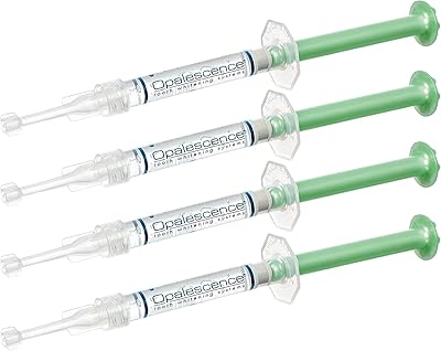 Opalescence 20% Teeth Whitening Refill Kit 4 Syringes Carbamide Peroxide. Made by Ultradent, in Mint Flavor. Tooth Whitening Refill Syringes - B-5196-4
